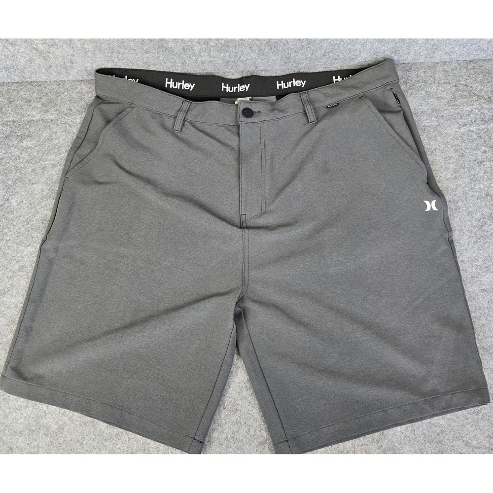 Hurley Shorts Mens 40 Gray Hybrid Walk Chino Stretch Casual Golf Performance